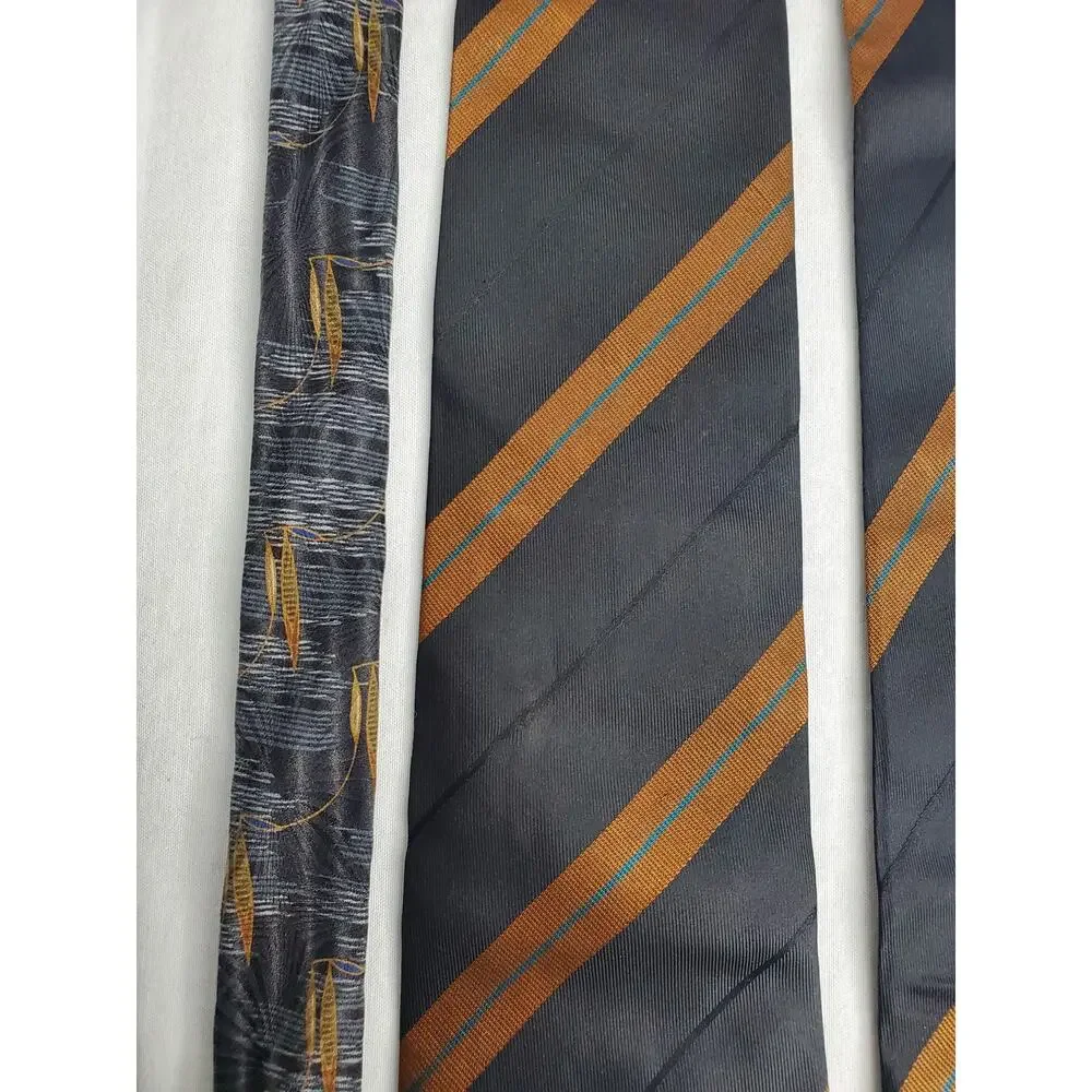 Mens Ties Lot Of 4 Bill Blass Ted Lapidus Croft & Barrow Structure Silk Formal